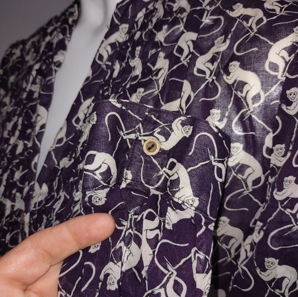 ANTHROPOLOGIE Maeve monkey shirt - Picture 4 of 7